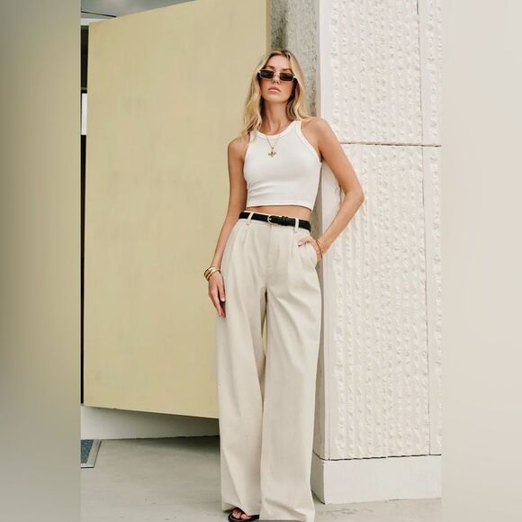 Commense Cotton & Linen Mid-Waist Pants, size M - Picture 9 of 9